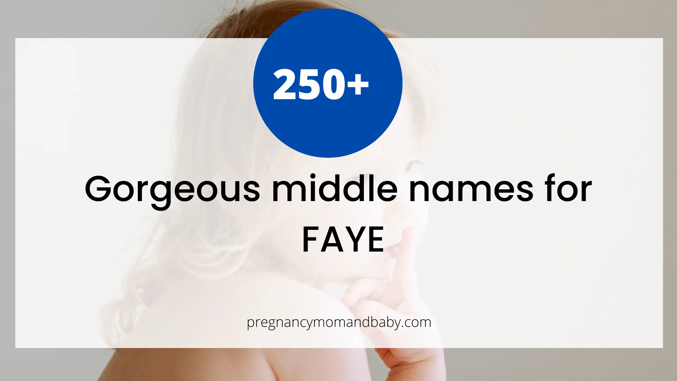 middle names for Faye