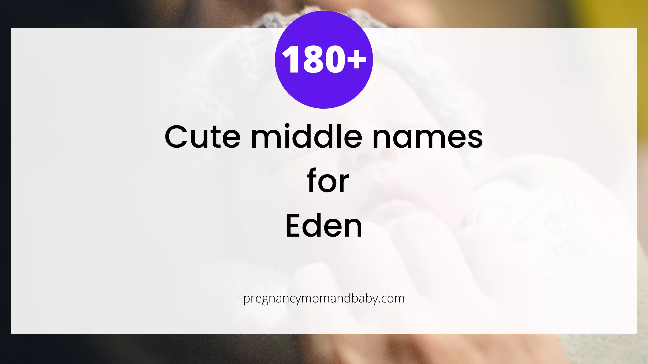 middle names for eden