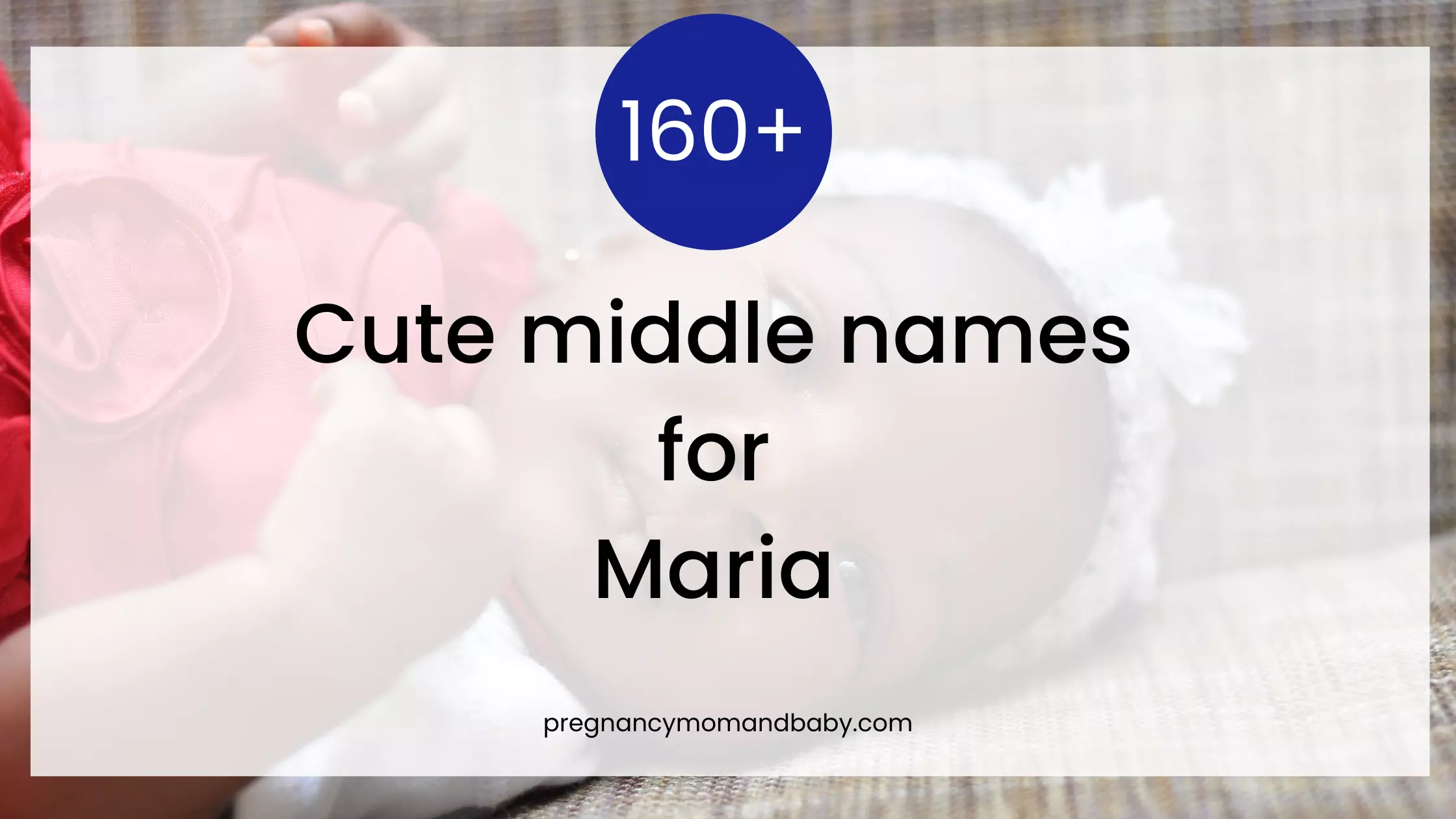 middle names for maria
