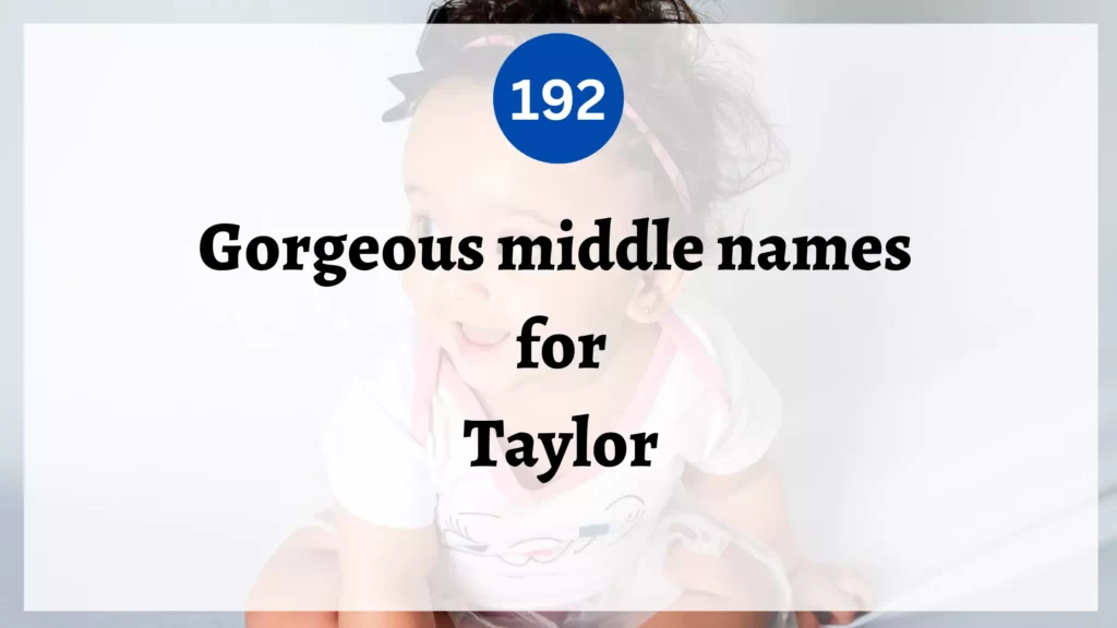 middle names for Taylor